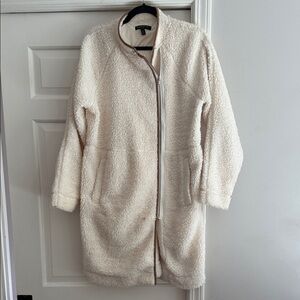 Banana Republic Sherpa Coat with Tan Trim